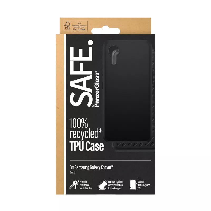 PanzerGlass SAFE. by ® TPU-kotelo musta Samsung Galaxy Xcover7