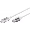 Goobay USB-C 3.1 - RJ45 Ethernet-kaapeli Slim, 7,5 m, valkoinen (74390)
