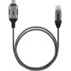 Goobay USB-C 3.1 - RJ45 Ethernet-kaapeli Slim, 2 m, musta (74403)