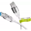 Goobay 74378 kaapeliadapteri USB 3.0 Type-A RJ45 1,5 m valkoinen