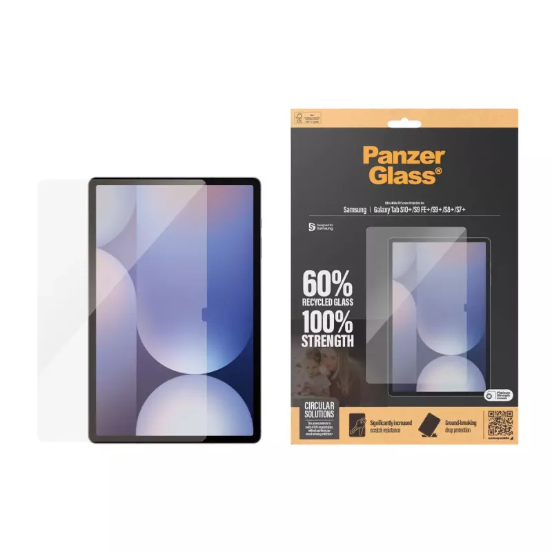 Näytönsuojus PanzerGlass Samsung Galaxy Tab S7+ S8+ S9+ S9 FE+ S10+ Ultra-Wide Fit