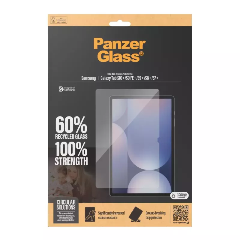Näytönsuojus PanzerGlass Samsung Galaxy Tab S7+ S8+ S9+ S9 FE+ S10+ Ultra-Wide Fit