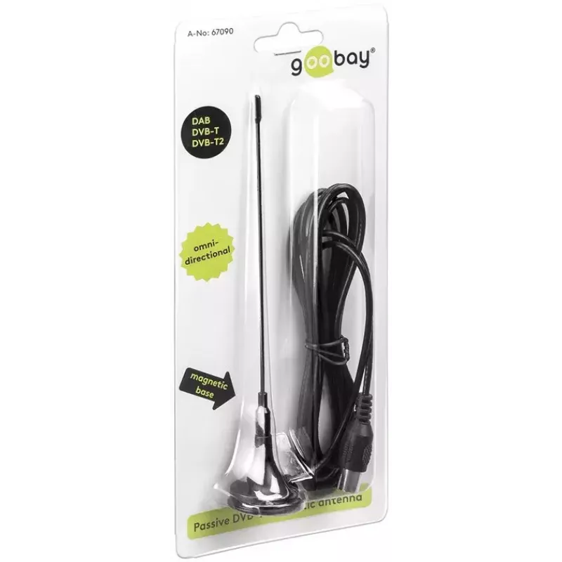Antenni Goobay passiivinen DVB-T2 (HD) mini magneettinen