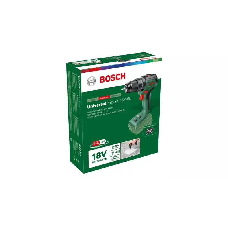 Bosch Universal Impact 18V-60 1900 kierr./min pikakiinnitysistukka 1,3 kg musta, vihreä