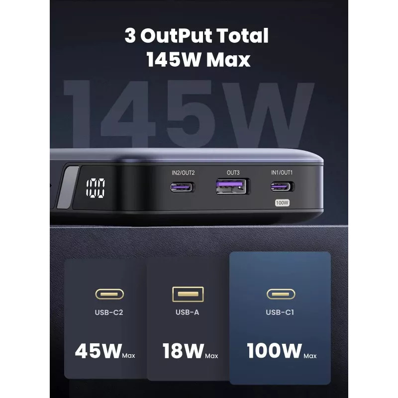Kannettava varavirtalähde 25000 mAh Ugreen 90597A