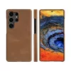 dbramante1928 Lynge LMSUGTDT6471 läppäkotelo Samsung Galaxy S25 Ultra -puhelimelle, rakeinen nahka, vaaleanruskea