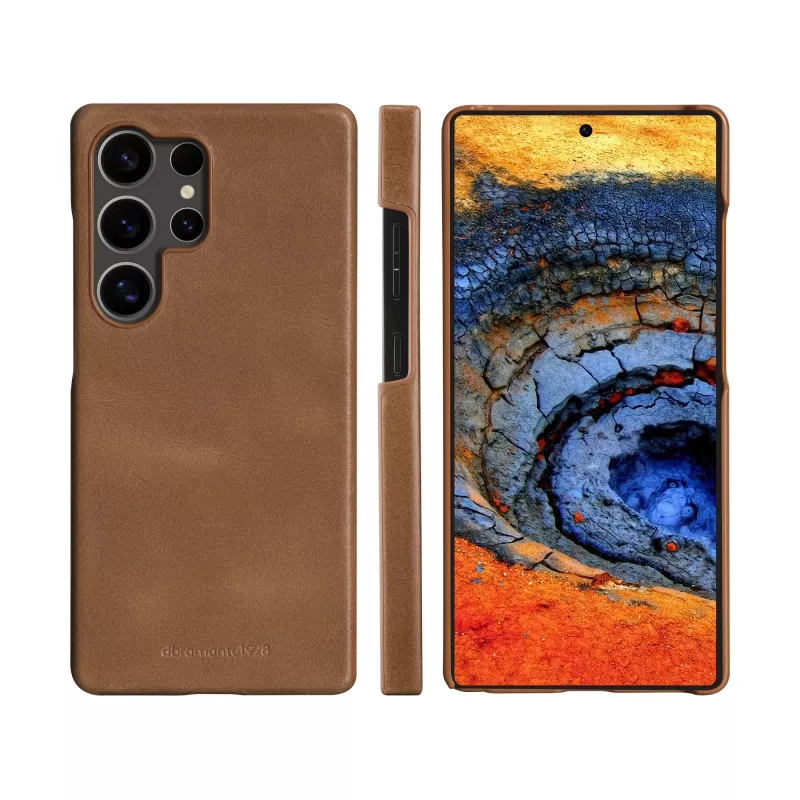 dbramante1928 Lynge LMSUGTDT6471 läppäkotelo Samsung Galaxy S25 Ultra -puhelimelle, rakeinen nahka, vaaleanruskea