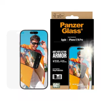PanzerGlass Anti-Reflective Armor näytönsuojakalvo iPhone 17 iPhone 16 Pro naarmuuntumaton iskunkestävä