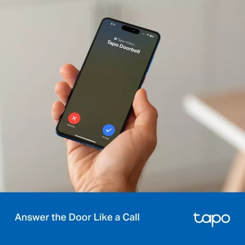 TP-Link Tapo D205 videopuhelinovi 3 MP musta