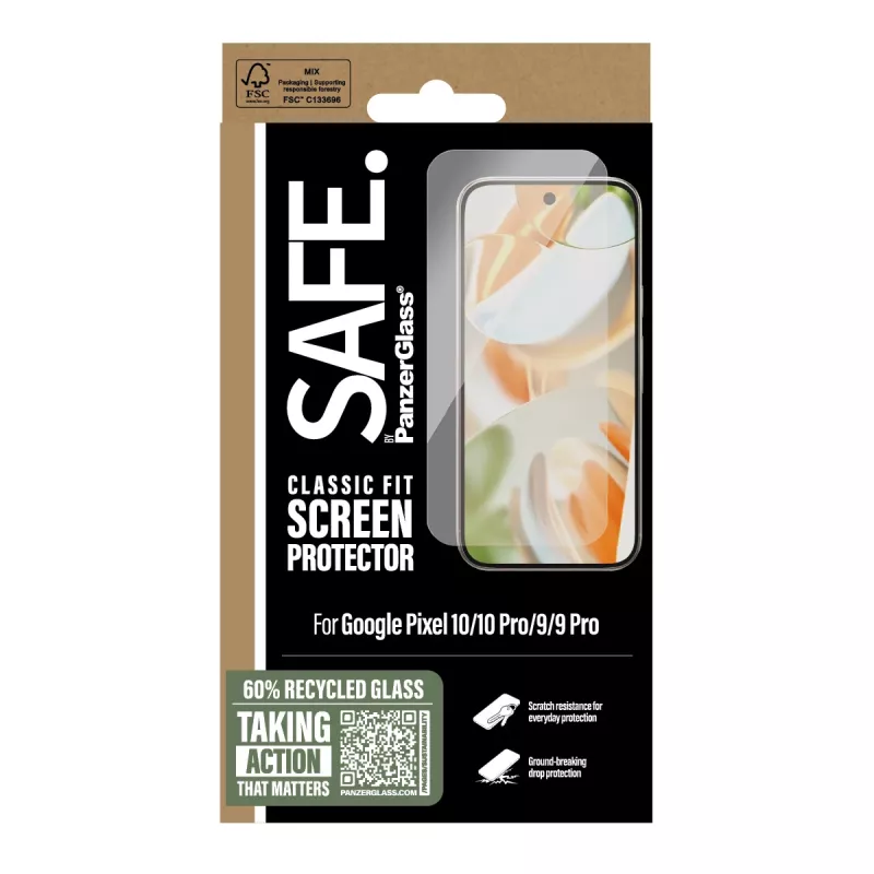 Näytönsuojus PanzerGlass SAFE. by Google Pixel 10 10 Pro 9 9 Pro naarmu- ja iskunkestävä