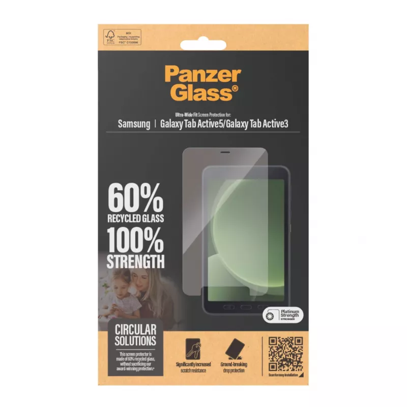 PanzerGlass® näytönsuojus Samsung Galaxy Tab Active5 | Active3 | Ultra-Wide Fit