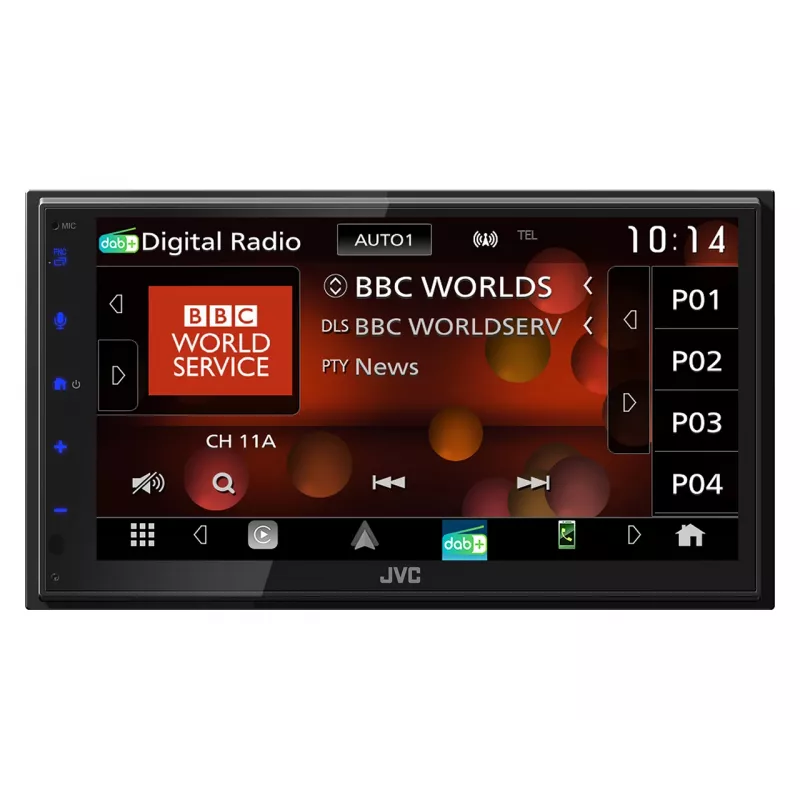 JVC KW-M695DBW -autoradio musta Wi-Fi 200 W Bluetooth