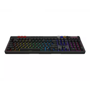 Mekaaninen pelinäppäimistö MSI STRIKE PRO WIRELESS — täysikokoinen, USB + Bluetooth, RGB, QWERTY US, musta