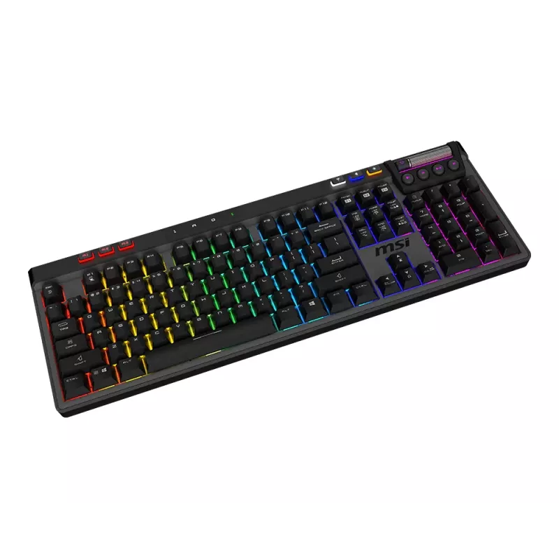MSI Strike Pro langaton hiljainen mekaaninen pelinäppäimistö, DE (QWERTZ) -asettelu, musta