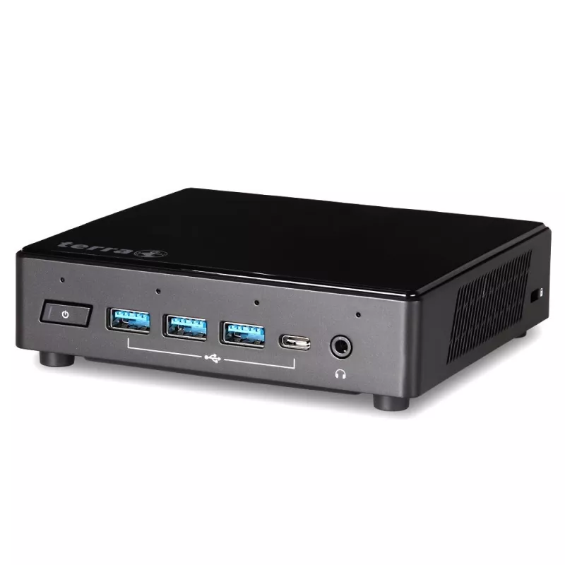 TERRA PC-Micro 3100 Silent Greenline Intel® Celeron® N5100 8 GB DDR4-SDRAM 240 GB SSD Windows 11 Pro mikrotietokone musta