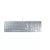 CHERRY KC 6000 ohut näppäimistö yleiskäyttöön USB AZERTY belgialainen hopea, valkoinen