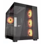 COUGAR PC Midi Tower -kotelo FV150 ARGB — musta, ATX/MicroATX/Mini-ITX, 3x120 mm edessä + 1x120 mm takana, 2x3,5