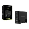 Conceptronic OZUL 4-porttinen 65W USB PD -pöytälaturi, sisäkäyttöön, AC, 5 V, musta