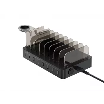 Conceptronic OZUL 8-porttinen 75W USB PD -latausasema, sisäkäyttöön, AC, 12 V, musta