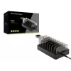 Conceptronic OZUL 8-porttinen 75W USB PD -latausasema, sisäkäyttöön, AC, 12 V, musta