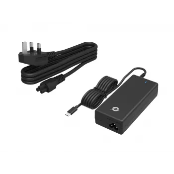 Conceptronic OZUL03BUK 100W GaN pöytä-USB PD -laturi, integroitu USB-C-kaapeli, UK-pistoke