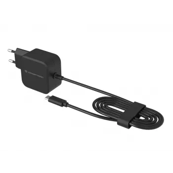 Conceptronic OZUL04BE 67W GaN USB PD -laturi, integroitu USB-C-kaapeli