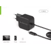 Conceptronic OZUL04BE 67W GaN USB PD -laturi, integroitu USB-C-kaapeli