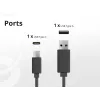 Conceptronic 2-porttinen 20W GaN USB PD -laturi, USB-C x 1, USB-A x 1, QC 3.0, PPS