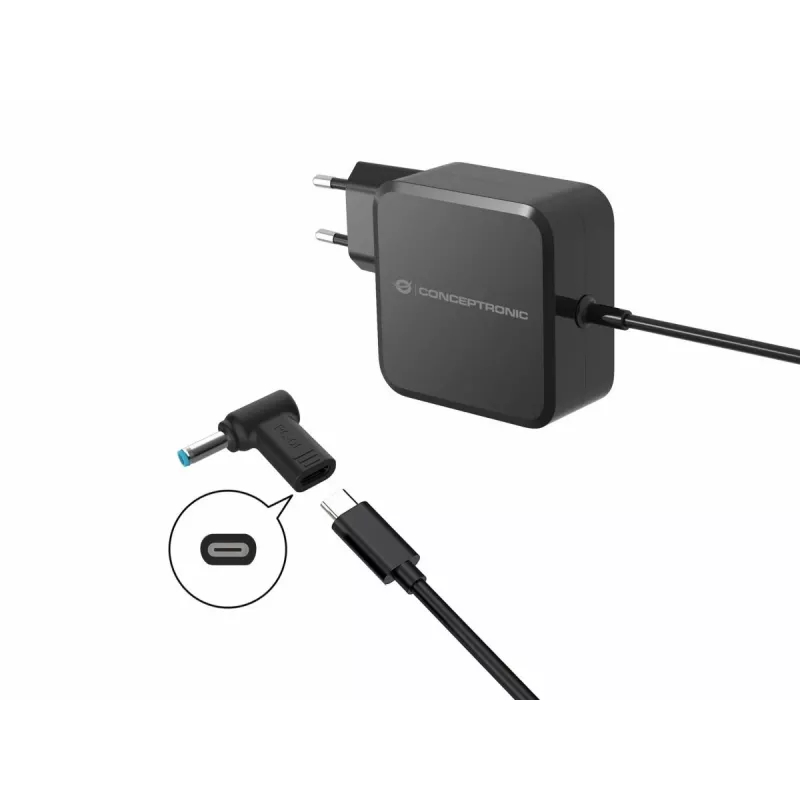 Conceptronic ABBY15PC01 DC-USB-C-adapteri, HP 4,5x3,0 mm, 18-20V