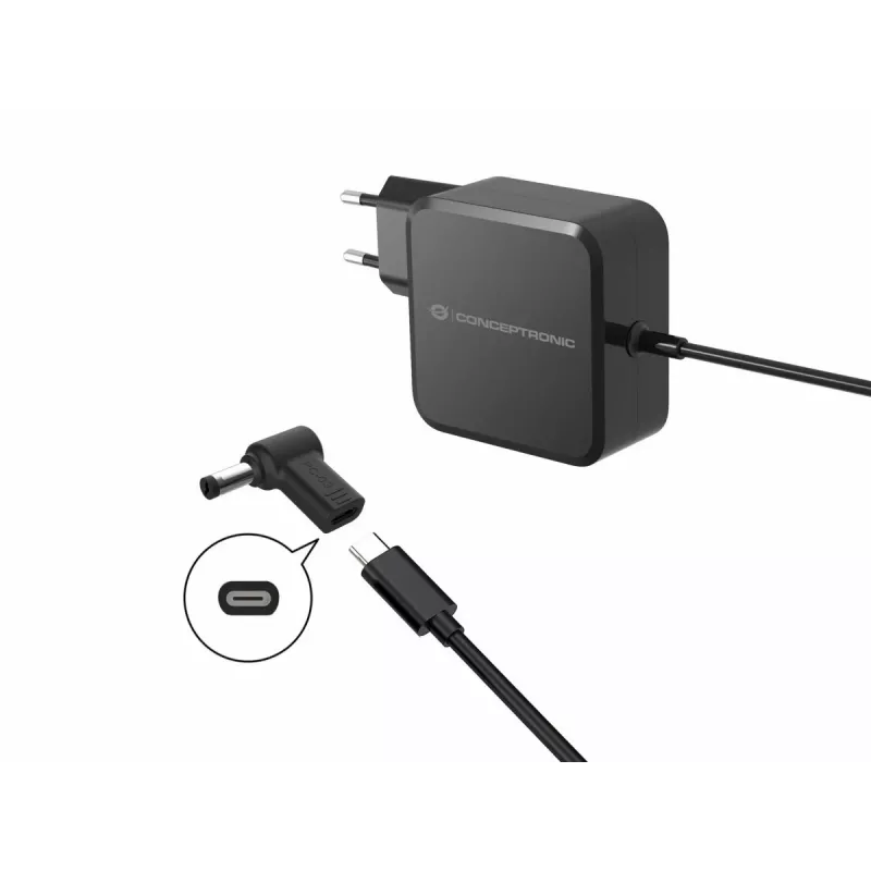 Conceptronic ABBY15PC03 DC-USB-C-adapteri, Acer/yleinen 5,5x1,7mm, 18-20V