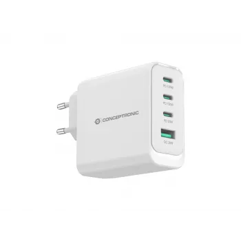 Conceptronic ALTHEA22W100 4-porttinen 100W GaN USB PD -laturi, USB-C x 3, USB-A x 1, QC 3.0, PPS, PD 3.0