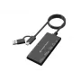 7-in-1-kortinlukija CONCEPTRONIC BIAN10B — USB 3.2 Gen 1 Type-A/Type-C, CF/MMC/MS/SD/MicroSD/xD, musta