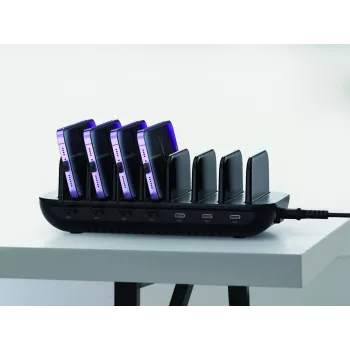 Conceptronic OZUL07B 160W 7-porttinen USB PD -latausasema, USB-C x 7, PD 3.0