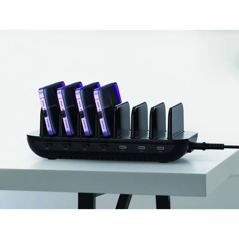 Conceptronic OZUL07B 160W 7-porttinen USB PD -latausasema, USB-C x 7, PD 3.0