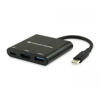 Conceptronic DONN01B kannettavan telakka/porttitoistin USB 3.2 Gen 1 (3.1 Gen 1) Type-C, musta