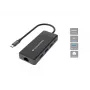 Conceptronic DONN14G kannettavan telakka/porttitoistin johdollinen USB 3.2 Gen 1 (3.1 Gen 1) Type-C, harmaa