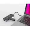 Conceptronic DONN14G kannettavan telakka/porttitoistin johdollinen USB 3.2 Gen 1 (3.1 Gen 1) Type-C, harmaa