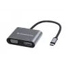 Conceptronic DONN16G johdollinen USB 3.2 Gen 1 Type-C, harmaa, 100W, 4K Ultra HD
