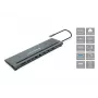 Conceptronic DONN17G kannettavan telakka/porttitoistin johdollinen USB 3.2 Gen 1 (3.1 Gen 1) Type-C, harmaa