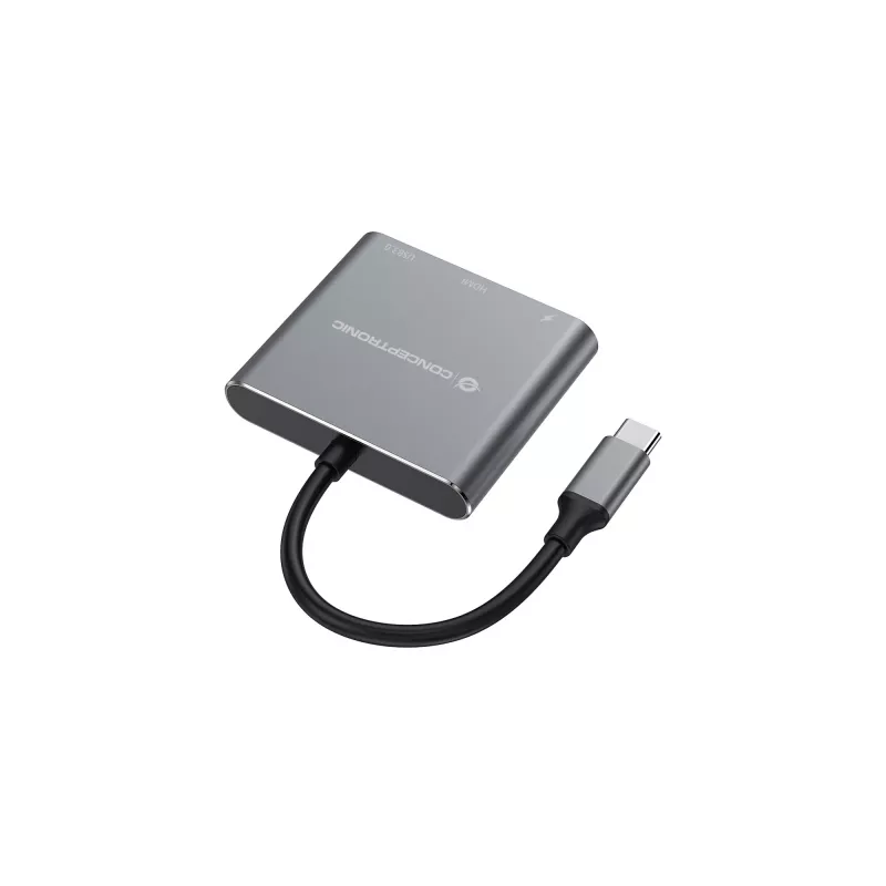 Conceptronic DONN18G 3-in-1 USB 3.2 Gen 1 -telakka, HDMI, USB 3.0, 100W USB PD