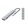 Conceptronic DONN19G 7-in-1 USB 3.2 Gen 1 -telakka, HDMI, USB-A 3.0 x 3, SD, TF/MicroSD, 100W USB PD