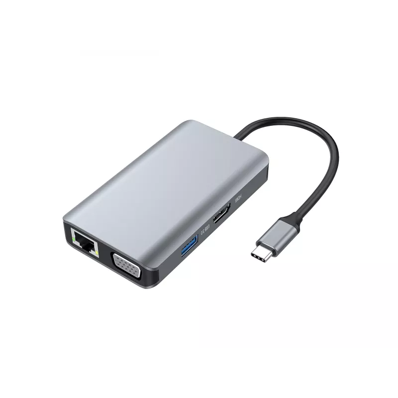 Conceptronic DONN21G kannettavan telakka/porttitoistin johdollinen USB 3.2 Gen 1 (3.1 Gen 1) Type-C, harmaa