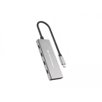 Conceptronic HUBBIES16G USB-keskitin USB 3.2 Gen 2 (3.1 Gen 2) Type-C 10 000 Mbit/s, harmaa