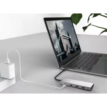 Conceptronic HUBBIES16G USB-keskitin USB 3.2 Gen 2 (3.1 Gen 2) Type-C 10 000 Mbit/s, harmaa