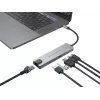 Conceptronic DONN29G 6-in-1 USB 3.2 Gen 2 -telakka, 4K60Hz HDMI, USB-A 10Gbps x 2, USB-C 10Gbps, GbE LAN, 140W USB PD 3.1