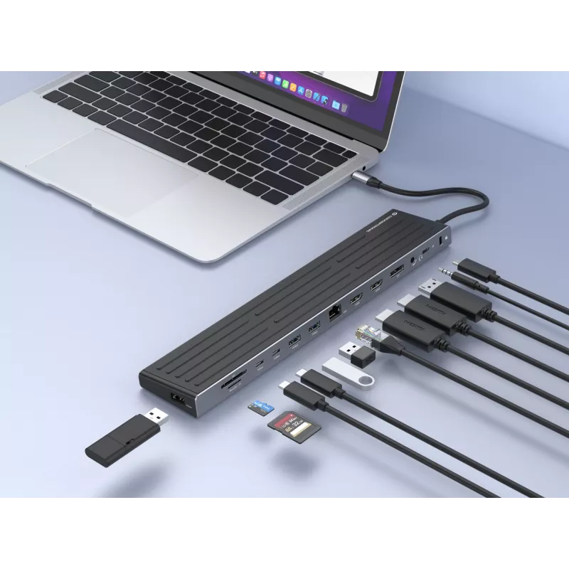 Telakka Conceptronic DONN32B 14-in-1 USB 3.2 Gen 1 HDMI DP