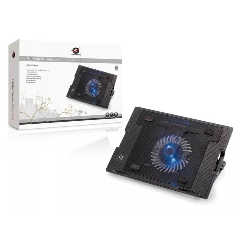 Conceptronic THANA kannettavan jäähdytysalusta, sopii enintään 17 inch, 1 tuuletin