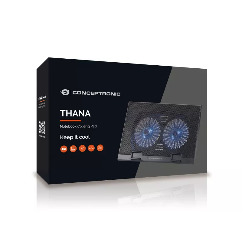 Conceptronic THANA kannettavan jäähdytysalusta, sopii enintään 17