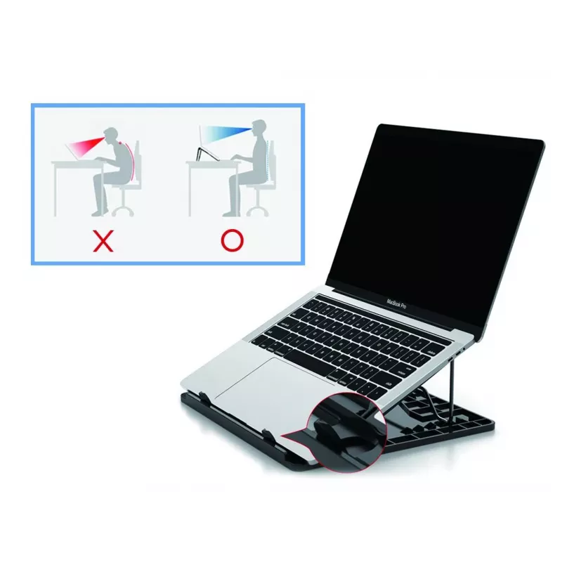 Conceptronic ERGO kannettavan jäähdytysteline, kannettavan teline, musta, 39,6 cm (15,6