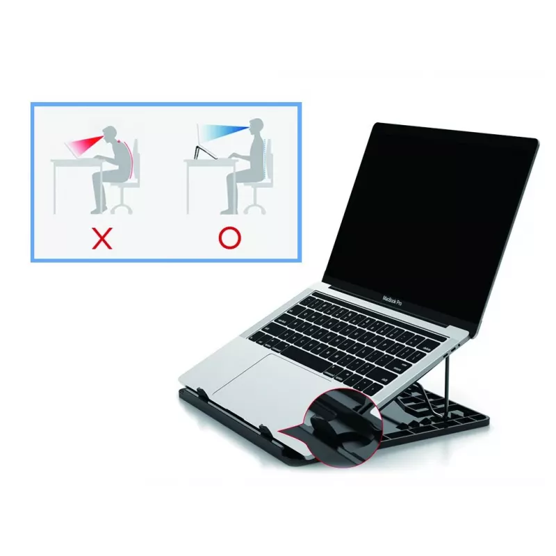 Conceptronic THANA ERGO S, kannettavan jäähdytysteline, kannettavan teline, harmaa, 39,6 cm (15,6